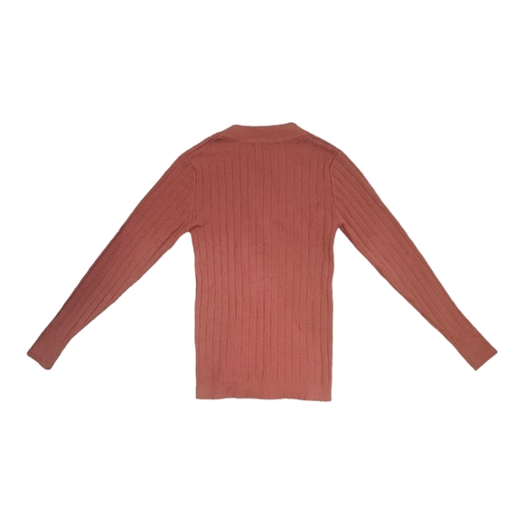 Rust Orange Half-Button Sweater - Picture 3 of 8